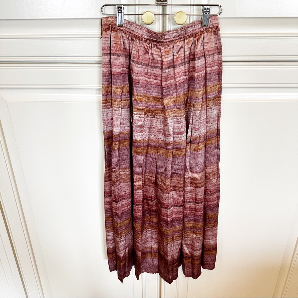Umi Collections Anne Crimmins Vintage Silk Pattern Dusty Pink Women’s Maxi Skirt